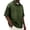 N1-Dark Green, variant on Mens Quarter Zip Pullover Shirts Collared Short Sleeve Shirts Denim Distressed Acid Wash Tshirt Outdoor Trendy Loose Fashion Tops,Dark Green M