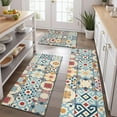 thumbnail image 2 of Multicolor Ethnic Geometric Patchwork Pattern Kitchen Rugs Sets Of 3,Kitchen Runner Rugs Non Skid Washable,Decorative Kitchen Floor Mats for Kitchen,Sink,Laundry,17"x30"+ 17"x47" + 17"x59", 2 of 6