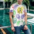 thumbnail image 6 of KLL Cute Chameleons for Men's Baseball Shirts,Short Sleeve Casual Shirts Button Down Shirt for Men Beach Summer Wedding Shirt-3X-Large, 6 of 7