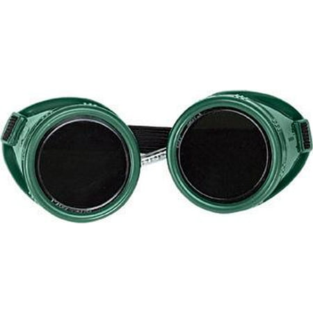 Radnor 64005080 Welding Goggles With Green Hard Plastic Frame And Shade 5 Green 50mm Round Lens (1/EA)