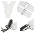 thumbnail image 4 of INSPIRE CHIC Metal Clamp Y Shaped Adjustable Suspender Clip Braces White One Size, 4 of 5