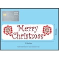 thumbnail image 6 of 10in x 3in Poinsettia Merry Christmas Bumper Sticker Vinyl Holiday Decal, 6 of 6