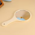 thumbnail image 2 of 1PC Handheld Mirror Wooden Frame Cosmetic Mirror Makeup Mirror for Women Girls Wood Color, 2 of 9
