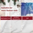 thumbnail image 7 of Christmas Reindeer Valances for Windows, 54 x 18in, Fantasy Blue Stars Winter Dreamy Rod Pocket Kitchen Valance Curtain Light Filtering Window Treatments for Living Room Bedroom, 1 Panel, 7 of 7