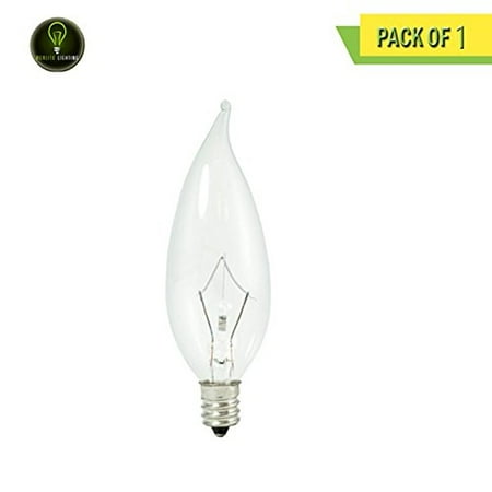 Krypton Candelabra - Perlite Lighting KR60CFC/32/120V 60-Watt CA10 LED Krypton Flame Clear Candelabra E12 Base 120-Volt Light Bulb One Pack