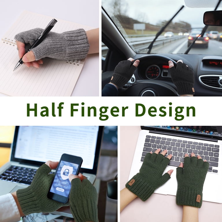 Fingerless Half Finger Winter Gloves photo 5
