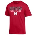 thumbnail image 2 of Men's Champion Scarlet Nebraska Huskers Wrestling Stack Logo T-Shirt, 2 of 3