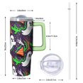 thumbnail image 2 of 30oz Halloween Tumbler with Handle, Spooky Pumpkin | Print | Halloween Gifts for Friends & Family | with Lids and Straws | Stainless Steel Insulated | Coffee Travel Mug, 2 of 5