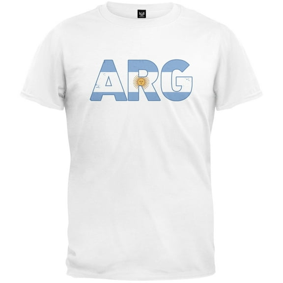 World Cup ARG Argentina Distressed White T-Shirt - Medium