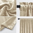 thumbnail image 3 of SNITIE Crushed Velvet Rod Pocket Curtains, 2 Panels Luxurious Thermal Insulated Soundproof Drapes, Soft Durable Light-Filtering Window Treatments for Living Room Bedroom, 3 of 7