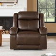 thumbnail image 4 of ReNest Dual Motor Power Lift Recliner with Massage and Heat, Top-Grain Leather, USB and Type-C Charging，Brown, 4 of 24