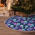 thumbnail image 5 of Balery starry sky Skull flower Printed Christmas Tree Skirt , Merry Christmas Party Christmas Tree Decoration,Adjustable Tree Skirt-48", 5 of 6