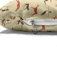 thumbnail image 4 of Deer Hunting Pet Bed, Prehistoric Bull Chasing Aboriginal Archery Pattern, Chew Resistant Pad for Dogs and Cats Cushion with Removable Cover, 24" x 39", Beige Burnt Orange, by Ambesonne, 4 of 4