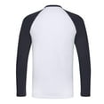 thumbnail image 2 of Fruit of the Loom Mens Contrast Long-Sleeved Baseball T-Shirt, 2 of 3