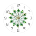 thumbnail image 2 of Peacock Feather Mandala Transparent Acrylic Wall Clock, LED Light Up Bohemian Decor, Unique Vintage Timepiece (US Plug), 2 of 9
