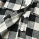 thumbnail image 3 of Gibobby Camisa&nbsp;Vaquera Chaqueta de camisa de franela para niños pequeños, chaqueta a cuadros de manga larga con solapa y botones, chaqueta con bolsillos para bebés y niñas, ab(Negro, 2-3 Años), 3 of 5