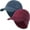 Navy+red Wine, variant on Winter Running Baseball Cap Women Fleece Ponytail Hat with Ear Flaps Reflective Design 2Pack