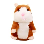Kids Toys Talking Hamster Repeats What You Say, Electronic Plush Interactive Toy Stuffed Animal Toy, Fun for 2,3 Year Old Kids, Babies, Kids, Toddlers Light Brown USB