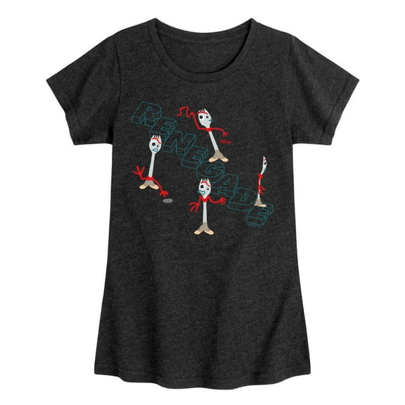 Toy Story 4 - Renegade Forky - Toddler & Youth Girls Short Sleeve Graphic T-Shirt