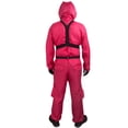 thumbnail image 4 of Squid Game Cosplay Costume Jumpsuit, Children's Long Sleeved Solid Color Red Jumpsuit Cosplay Clothing Anime Suit Jumpsuit for Adults (Red) Size: 130, 4 of 7