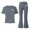 j-950Grey437, variant on HAYIMI Girls Bowknot Print O-Neck Short Sleeve Tops And Wide Leg Pants For Kids Summer Outfit Sets Cute Leisure Clothes Sets
