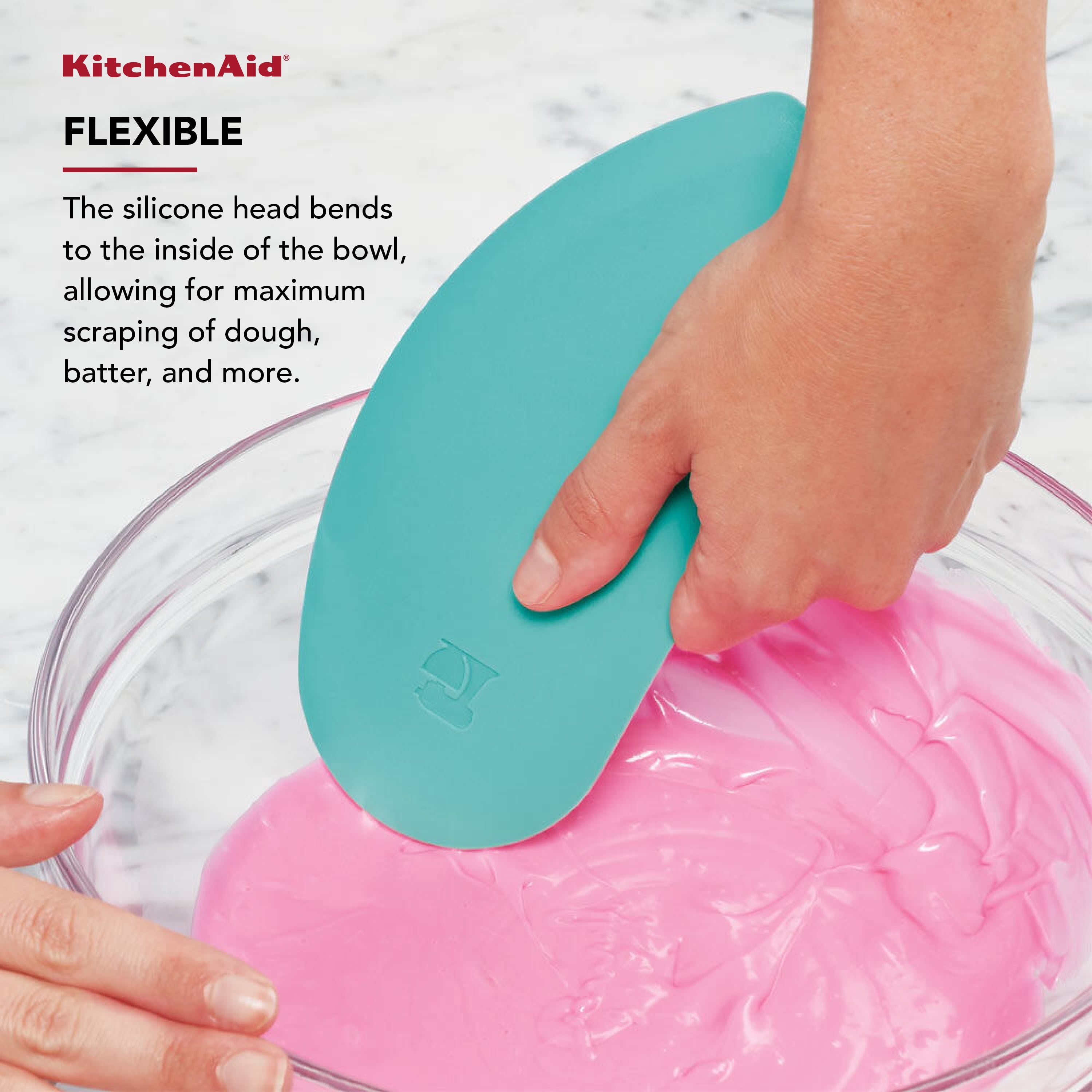 Kitchenaid Set of 2 Bowl Scraper in Aqua Sky and Grey