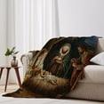 thumbnail image 3 of Christmas Throw Blanket-Jesus Series,39.4x27.6 inches Reversible and Ultra-Plush Flannel Fleece-Winter Christmas Sherpa Throw- Lightweight Soft and Cozy-Holiday Decorative Throw, 3 of 6