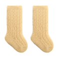 thumbnail image 2 of Spazoro Toddler Girls Boys Socks, Thickening Warm Comfortable Cotton High Tube Socks for Child Kids Girls Yellow Size 3 T, 2 of 3