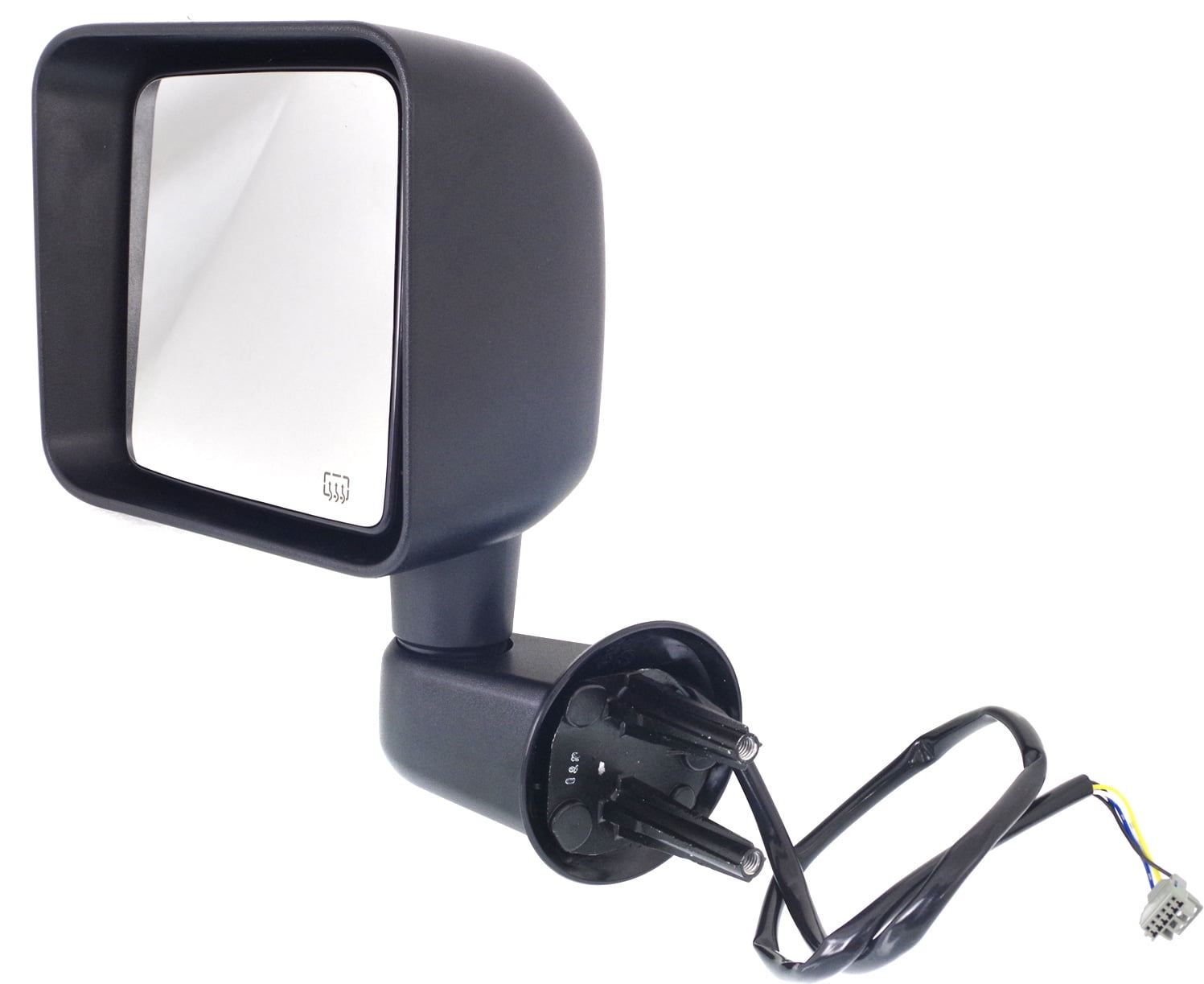 Mirror Compatible With 2014 Jeep Wrangler (JK) Left Driver Side Heated Textured Black Kool-Vue