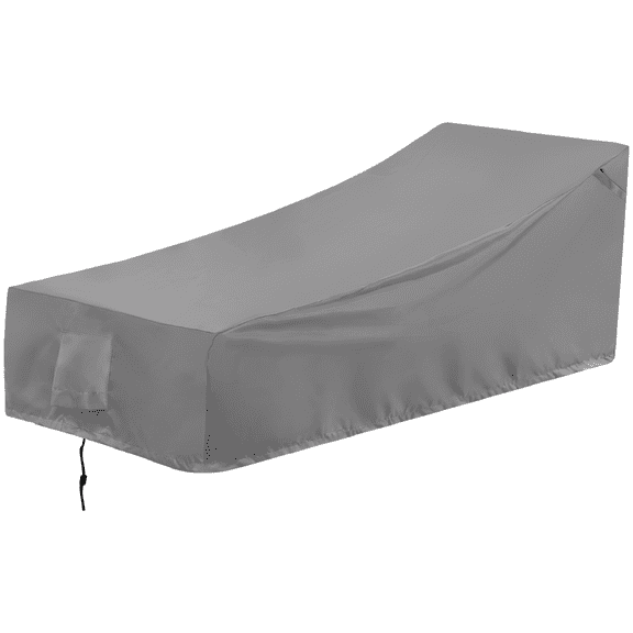 81.9 in / 208 cmOutdoor Waterproof Patio Chaise Lounge Chair Cover, Heavy Duty Patio Furniture Covers with Drawstring, Sun Protection Lounger Cover for All Weather Protection, Gray