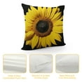 thumbnail image 4 of PIKWEEK  Throw Pillow Covers Sunflower Yellow Black Sun Flowers Decor Pillowcases Square Hidden Zipper Home Cushion Decorative Pillowcase, 4 of 5