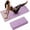 Purple + Grey, variant on 4W Foldable Yoga Mat Long, 10mm Extra Thick TPE Non-slip pilates Mats for Home and Travel, 75 x 26 in, Quick Folding/Storage No Curling(Brown + Beige)