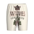 thumbnail image 4 of Gaeub Wine Printed Men's Short Pajama Pants, Lightweight Lounge & Sleep Bottoms Keep You Cool - 3X-Large, 4 of 9