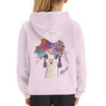 thumbnail image 6 of Xoenoiee Floral Alpaca Rose Purple Pattern Girls Hoodies Hooded Sweater for Kids Long Sleeve Pullover Hoodies with Kangaroo Pocket Fall Winter Sportwear, M, 6 of 7