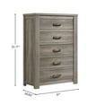 thumbnail image 5 of Roundhill Furniture Floren Contemporary 5-Drawer Chest, 5 of 5