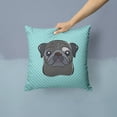 thumbnail image 2 of Dog Face Checkerboard Design Fabric Decorative Pillow, 2 of 4