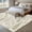 Green, variant on Area Rug for Living Room, Botanical Green Non-Slip Indoor Large Carpet for Bedroom/Dining Room, Farmhouse Vintage Country Plant on Linen Washable Low-Profile Rectangle Floor Runner Rugs - 5 x 7 Ft