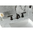 thumbnail image 4 of Kingston Brass KB8915CML Manhattan Two-Handle 3-Hole Deck Mount Widespread Bathroom Faucet with Pop-Up Drain in Oil Rubbed Bronze, 4 of 8