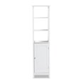 thumbnail image 4 of Bowery Hill Modern White Finished Wood Bathroom Storage Cabinet, 4 of 10