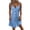 Blue, variant on Women Summer Dresses Sleeveless Adjustable Spaghetti Strap Dress Beach Sundresses