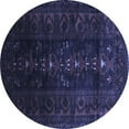 thumbnail image 1 of Ahgly Company Indoor Round Persian Blue Traditional Area Rugs, 3' Round, 1 of 4