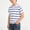Blue, variant on Fnooota Boys Cotton T-shirts, Casual Short Sleeve Stripe Summer Kids Summer Tees Green Size 7-8