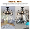 thumbnail image 2 of G · PEH Caged Ceiling Fan with Light and Remote Control,Reversible Motor Timing 18'' Crystal Ceiling Fan with 144 Crystal Beads,6 Speeds Adjustable Flush Mount Ceiling Fan Light, 2 of 9
