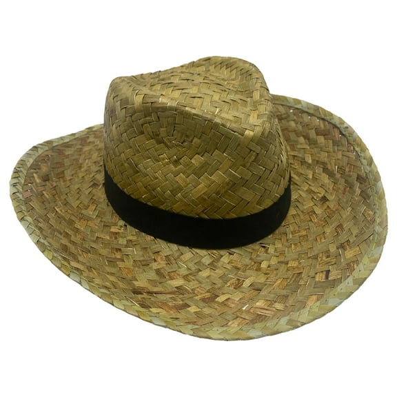 Yokua Woven Straw Hat Beach Sun Hat Hollows Out Sunhat Stylish Wide Border Hat