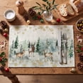 thumbnail image 4 of Smile Watercolor Deer Trees Snowflakes Winter Christmas Placemats Set of 4， 12 x 18 Inch, 4 of 8
