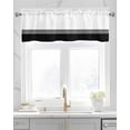 thumbnail image 2 of Faux Linen Valances for Windows Modern Art Black White Simple Striped Farmhouse Curtains Valance Light Filtering Rod Pocket Small Window Treatment for Kitchen Living Room Bedroom 42x12In, 2 of 6