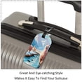 thumbnail image 3 of Square 2Pack PU Leather Alpaca Cruise Luggage Tag with Privacy Cover and Name ID Tag for Travel Handbags Backpacks Luggage Tags, 3 of 6