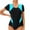 Blue, variant on Women's Color Block One Piece Swimsuit, Sexy Backless Sleeveless Monokini with Removable Bra Pads, Bathing Suit for Women,Yellow 3XL