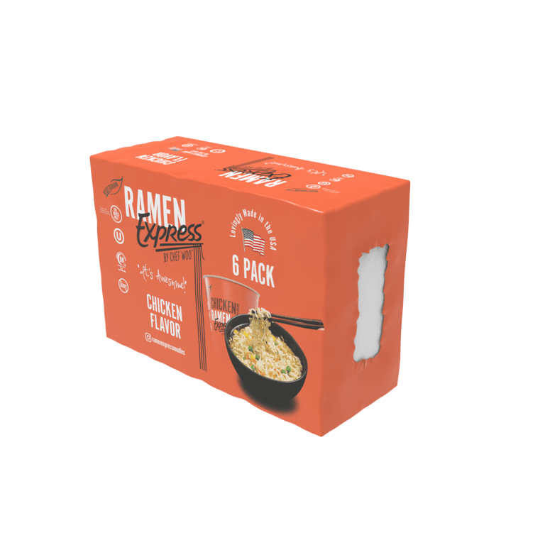 Ramen Express Chicken Flavor Ramen Noodles by Chef Woo , Vegan
