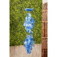 thumbnail image 2 of DecMode 27" Blue Capiz Shell Waterfall Geometric Windchime, 2 of 7